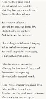 Hope By Emily Jane Bronte Emily Jane Bronte Cruel Poems
