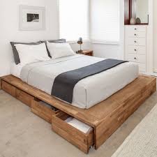 Storage platform bed queen plansource. 11 Platform Beds With Storage For A New Married Couple