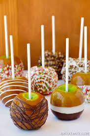 Tilt your pot a little to help easily cover your apples. Easy Homemade Candy Apples Just A Taste