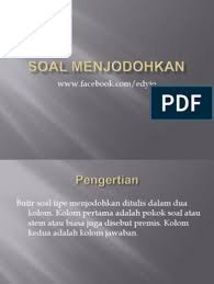 We did not find results for: Soal Menjodohkan Pdf