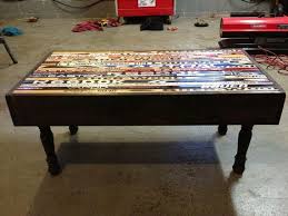 Hockey Stick Coffee Table By Ludwigscrafts On Etsy 200 00 Hockey Stick Table Hockey