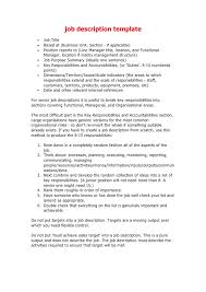 Which is the best template for writing a job description? Job Description Template