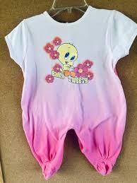 Vintage Baby Looney Tunes Baby Tweety Bird Balloon Romper 3 6 Mos