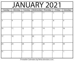 Once it's been downloaded, feel free to open the file and print as many as you'd like! January 2021 Calendar Printable Free Monthly Calendar Templates