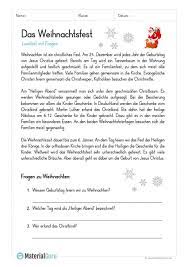 Jan 05, 2017 · zusammen mit frau kurts beiträgen für klasse 1/2 und 3/4 ist das schon eine schöne kleine serie, um deren fortsetzung wir uns in der tat gerade bemühen. Arbeitsblatt Lesetext Das Weihnachtsfest Lernen Tipps Schule Ratsel Zum Ausdrucken Lesen Lernen