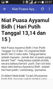 Seperti apa niat puasa ayyamul bidh, keutamaan dan manfaatnya? Niat Puasa Sunnah Ayyamul Bidh For Android Apk Download