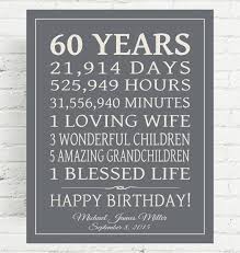 A gift hamper delivered to their door is a. 60th Birthday Gift Sign Dad Birthday Gift Mom Birthday Print Canvas Personalized Grandpa Birthday Gi Birthday Gifts Happyshappy
