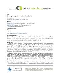 And thank you for loving my work! Pdf Emerging Paradigms In Critical Mixed Race Studies