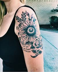 Memorial Quarter Sleeve Sunflower Rose Sunflower Tattoo Shoulder Sunflower Tattoo Sleeve Quarter Sleeve Tattoos