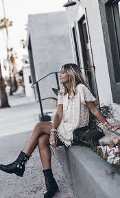Summer Dress Combat Boots Fashion Combat Boot Outfits Biker Boots Outfit