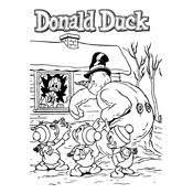 Zijn bekendste eigenschappen zijn lief, stout, nieuwsgierig en vooral onhandig. Kleurplaat Donald Duck Disney 452