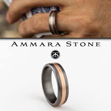 6 5mm Men S Gray Tantalum Wedding Ring With A Rose Gold Center Band 032r6561gta Benchmarkrings Ring Rings Diamonds Benchmark Rings Rings For Men Rings