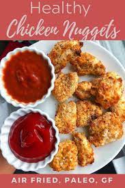 Healthy Air Fryer Chicken Nuggets Chicken Nugget Recipes Healthy Chicken Nuggets Gluten Free Chicken Nuggets