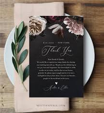 Planning your wedding reception seating. Thank You Letter Wedding Napkin Note In Lieu Of Favor Card Template Wedding Reception Card Moody Florals Instant Download 009 127tyn