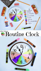 Teaching Time Management After School Routine Clock