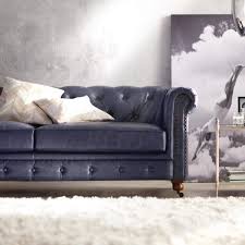 Claire brown tone fabric sofa (oversized) by homelegance. Home Decorators Collection Gordon Blue Leather Sofa 0849400310 The Home Depot