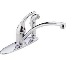 Installing new american standard kitchen faucets can update the look of the entire kitchen. Delta Part B3310lf Delta Foundations Single Handle Standard Kitchen Faucet With Side Sprayer In Chrome Single Handle Kitchen Faucets Home Depot Pro