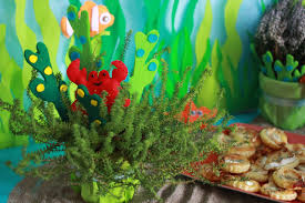 Decoration Feutrine Poissons Pieuvre Sous Marin Buffet D Anniversaire Sur Le Theme Sous L Ocean Maison En Feutrine Decorations Faites Maison Theme