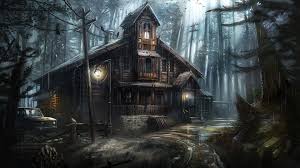 Shinkai makoto anime the garden of words heads to london stage. Fantasy Art Haunted House Ghost House House Tree Forest Abandoned Rainy Day Rainy Fantasy Landscape Ghost House Halloween Haunted Houses Forest Wallpapers