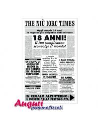 Biglietto Compleanno Auguri Giornale 18 Anni Amica Ebay