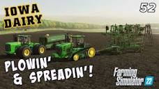 Plowing Corn Fields & Spreading Cow Manure! - IOWA DAIRY UMRV EP52 ...