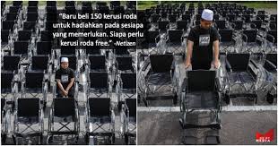 Blog gosip artis malaysia yang terbaru, sensasi dan panas. Baru Beli 150 Kerusi Roda Ebit Lew Nak Bagi Free Kepada Yang Memerlukan