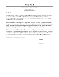 You may also see report templates. Best Inventory Associate Cover Letter Examples Livecareer