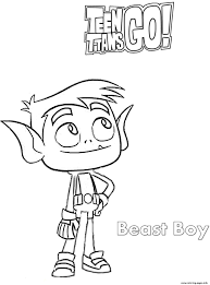 Beast boy proves raven coloring page 4 kids dc super in. Beast Boy Teen Titans Coloring Pages Printable