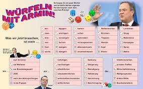 Bin ja kein fan von laschet, aber das hier nominiert sich locker für die verbale zerstörung des jahres. Wurfeln Mit Armin Erstelle Deinen Eigenen Pandemieplan De