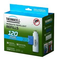 Thermacell radius zone mosquito repellent, gen 2.0, blue, rechargeable; Thermacell Original Mosquito Repeller Refill Mega Pack 120h Distribution Plein Air