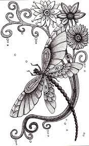 Flowers And Dragonfly Tattoo Design Dragonfly Tattoo Design Dragonfly Drawing Dragonfly Art