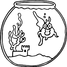Show your kids a fun way to learn the abcs with alphabet printables they can color. Goldfish With Big Eyes In Fish Bowl Coloring Page Download Print Online Coloring Pages For Free Color Nimbus Coloring Library