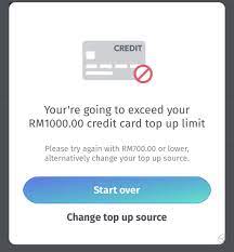 If you have a 50k credit limit, it is likely you earn 100 to 150k a year and so on. Bigpay Reduces Credit Card Reload Limit To Rm1 000 A Month Money Malay Mail