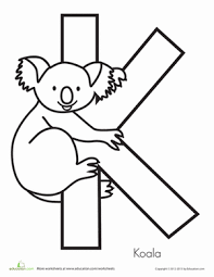 Meet The Koala A Cute Animal That Hangs Around The Australian Countryside Keep Building Up Your Preschoo Letter K Crafts Alphabet Preschool Preschool Letters
