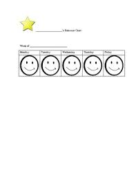 Weekly Smiley Face Behavior Charts Worksheets Teaching