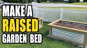 Building A Raised Garden Bed With Corrugated Steel Youtube Raised Garden Beds Garden Beds Building A Raised Garden