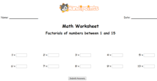 Our free factorial worksheets are so fully equipped that with them around your enthusiasm for factorials will instantly increase greatly and gaining high scores will become an everyday affair. Factorial Lesson Plans Worksheets Lesson Planet