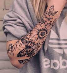 39 das mais belas tatuagens florais nos bracos pagina 3 de 8 123 tatuagens half sleeve tattoos forearm shoulder sleeve tattoos floral tattoo sleeve