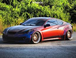 The genesis coupe arrived in united states dealerships on february 26, 2009, as a 2010 model. 2010 Hyundai Genesis Coupe 2 0t Track 2dr Coupe 2 0l 4cyl Turbo 6m With 20x10 5 Iforged Essen And Achilles 225x35 On Coilovers 600665 Fitment Industries