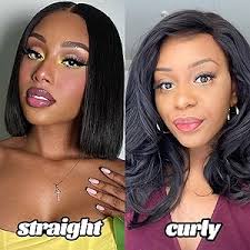 Amazon.com : Beautcolor Bob Wig Human Hair 180% Density 13x4 HD Transparent  Lace Front Wigs Pre Plucked with Baby Hair Glueless Wigs Short Bob Frontal  Wigs for Black Women Natural Black(Straight Bob