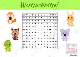 The spruce / chieh lee en kids and adults alike will love these christmas word search puzzles! Wortsuchrtsel Word Search Puzzle Kids Activity Worksheet Colorida Version Vector De Stock Crushpixel