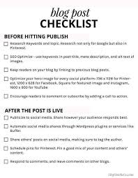 My Blog Post Checklist Plus Free Printable In 2020 Blog Post Checklist Blog Writing About Me Blog
