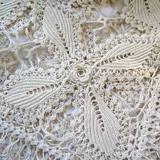 Antique Irish Crochet Lace Table Runner Dresser Scarf In Crochet Flowers Free Pattern Irish Lace Crochet Linens And Lace