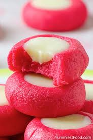 Cream Cheese Peppermint Christmas Buttons Recipe Sweet Recipes Desserts Delicious Christmas Desserts Chocolate Spritz Cookies