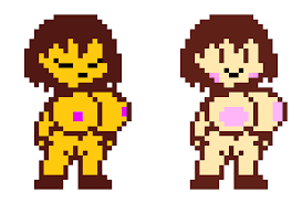 THICC Chara and Frisk = Nude | Pixel Art Maker