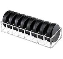Acrylic Compact Organizer - 8 Slots for Makeup Display
