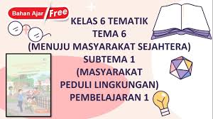 Rangkuman kelas 6 tema 8. Kelas 6 Tematik Tema 6 Subtema 1 Pembelajaran 1 Menuju Masyarakat Sejahtera Youtube