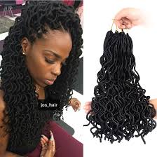 Small wavy box braids are a classic. Modpion 6pcks Lot Wavy Faux Locs Crochet Braids Hair 24 Strands Soft Dread Lock Hair Afro Kinky 100 Kanekalon Fiber Synthetic Hair Extensions 18inches 1b Black Buy Online In United Arab Emirates At