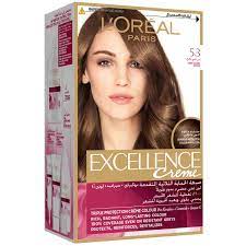 L'oreal paris excellence creme permanent hair color, 4 dark brown, 100 percent gray coverage hair dye, pack of 1. Buy L Oreal Paris Excellence Creme 5 3 Golden Light Brown Hair Color 1 Packet Online Lulu Hypermarket Bahrain