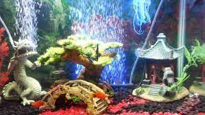 3 cute vintage aquarium fish tank decor, castle, pagoda, and angel fish, all occupied japan, 3 3/4 tall to 4 wide. Exotic Aquarium Decorations Www Macj Com Br